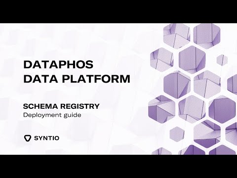 Schema Registry - A Data Platform component by Syntio - Deployment Guide