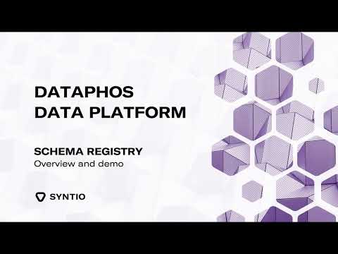 Schema Registry - A Data Platform component by Syntio - Showcase
